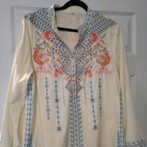 Hand Embroidered Blouse L